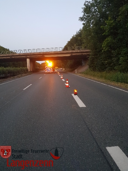 Verkehrsunfall auf der B8 Richtung Nürnberg