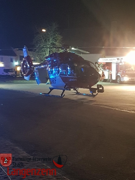 Ausleuchten für Rettungshubschrauber