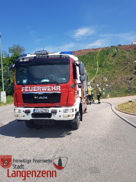 Brand einer Müllpresse auf dem Wertstoffhof