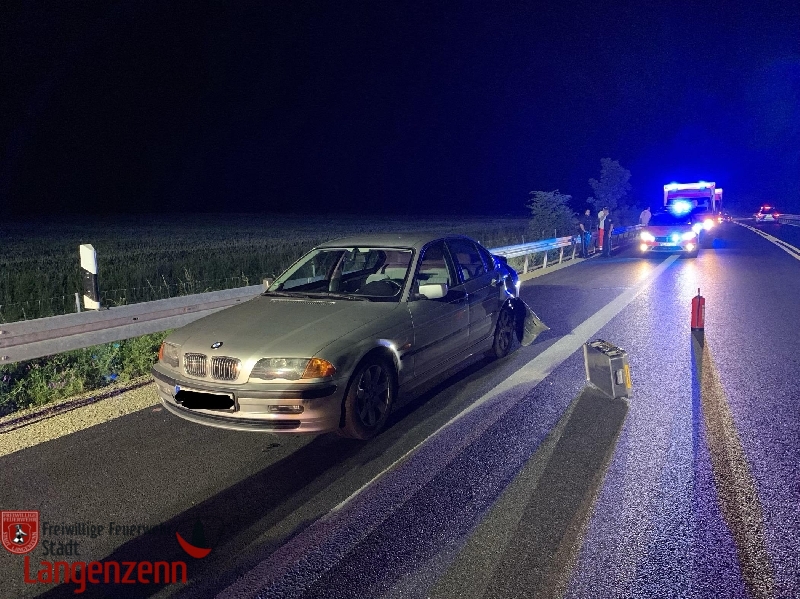 Verkehrsunfall auf der B8 Richtung Nürnberg