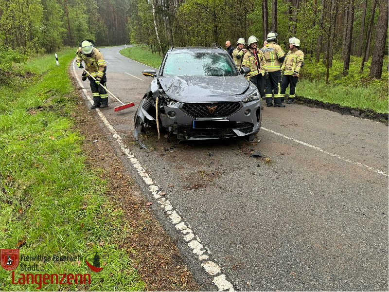 Verkehrsunfall - PKW alleinbeteiligt von Fahrbahn abgekommen