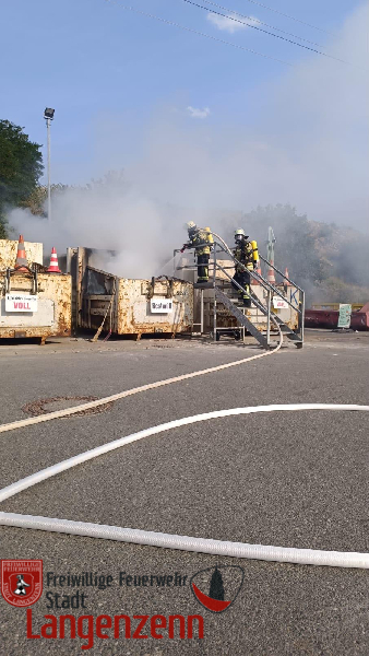Brand Müllpresse
